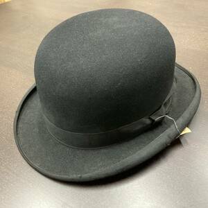 101052　内装剥がれ　縁ダメージあり　G.A.DUNN & CO.LTD HAT MAKERS LONDON　ボーラーハット 山高帽　MADE IN ENGLAND　 英国 イギリス