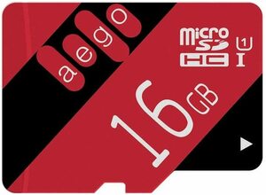 AEGOマイクロsdxcカードフリーSDアダプター付きアクションカメラ/タブレット用 16GBマイクロSDカードU1実容量SDHC
