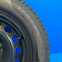 1本 バリ山 14インチ 175/65R14 ピレリ チンチュラート P6 フィアット 500 純正 スチール付 5.5J+35 4H98 タイヤ ホイール スペア パンク用_画像5