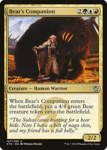 MTG ■金/英語版■《熊の仲間/Bear's Companion》★FOIL★ タルキール覇王譚 KTK