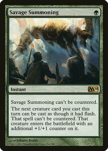 MTG ■緑/英語版■《凶暴な召喚/Savage Summoning》基本セット2014 M14