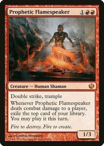 MTG ■赤/英語版■《予言の炎語り/Prophetic Flamespeaker》 ニクスへの旅 JOU