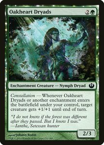 MTG ■緑/英語版■《樫心のドライアド/Oakheart Dryads》★FOIL★ ニクスへの旅 JOU