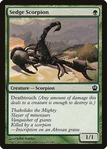 MTG ■緑/英語版■《菅草の蠍/Sedge Scorpion》★FOIL★ テーロス THS