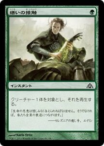 MTG ■緑/日本語版■ 《繕いの接触/Mending Touch》★FOIL★ ドラゴンの迷路 DGM