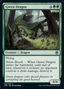 MTG ■緑/英語版■ 《グリーン・ドラゴン/Green Dragon》フォーゴトン・レルム探訪　AFR