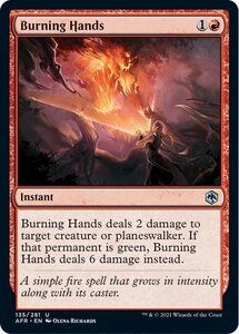 MTG ■赤/英語版■ 《バーニング・ハンズ/Burning Hands》フォーゴトン・レルム探訪　AFR