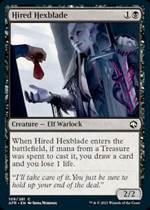 MTG ■黒/英語版■ 《雇われた魔剣士/Hired Hexblade》フォーゴトン・レルム探訪　AFR