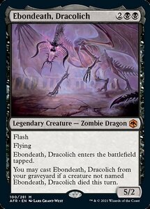 MTG ■黒/英語版■ 《ドラコリッチ、エボンデス/Ebondeath, Dracolich》★FOIL★フォーゴトン・レルム探訪　AFR