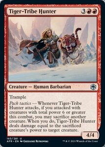 MTG ■赤/英語版■ 《虎飼い族の狩人/Tiger-Tribe Hunter》★FOIL★フォーゴトン・レルム探訪　AFR