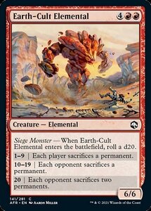 MTG ■赤/英語版■ 《大地教団の精霊/Earth-Cult Elemental》★FOIL★フォーゴトン・レルム探訪　AFR