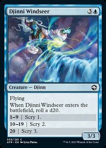 MTG ■青/英語版■ 《ジンの風予見者/Djinni Windseer》★FOIL★フォーゴトン・レルム探訪　AFR