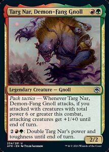 MTG ■金/英語版■ 《悪魔牙のノール、ターグ・ナール/Targ Nar, Demon-Fang Gnoll》★FOIL★フォーゴトン・レルム探訪　AFR