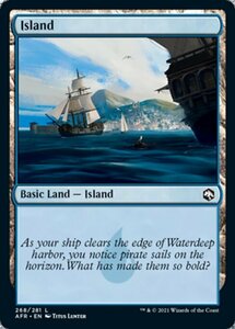 MTG ■土地/英語版■ 《島/Island》フォーゴトン・レルム探訪　AFR