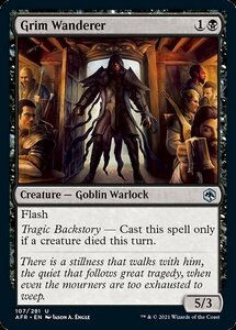 MTG ■黒/英語版■ 《不気味な放浪者/Grim Wanderer》フォーゴトン・レルム探訪　AFR