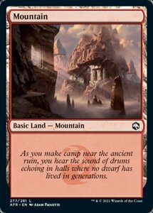 MTG ■土地/英語版■ 《山/Mountain》フォーゴトン・レルム探訪　AFR