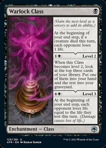 MTG ■黒/英語版■ 《ウォーロック・クラス/Warlock Class》フォーゴトン・レルム探訪　AFR