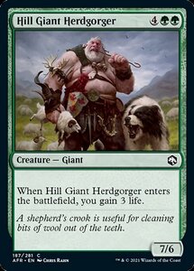 MTG ■緑/英語版■ 《群喰らいのヒル・ジャイアント/Hill Giant Herdgorger》★FOIL★フォーゴトン・レルム探訪　AFR