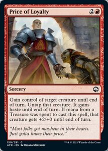 MTG ■赤/英語版■ 《忠誠の代価/Price of Loyalty》★FOIL★フォーゴトン・レルム探訪　AFR