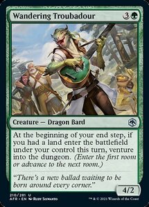 MTG ■緑/英語版■ 《放浪する吟遊詩人/Wandering Troubadour》フォーゴトン・レルム探訪　AFR