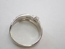 Pt900 プラチナ ダイヤ0.30ct デザイン リング 指輪 約13号 アクセサリー A_画像5