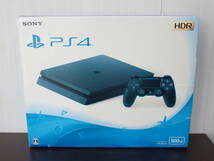 1円～ SONY ソニー　PS4 PlayStation4 プレイステーション4 CUH-2200A　ブラック 500GB CUH2CT2J ミッドナイトブルー コントローラー付き_画像10