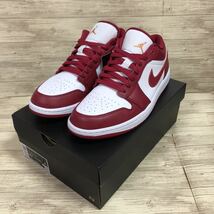 1円 28.5cm 絶版 新品未使用 atmos購入 正規品 NIKE AIR JORDAN1 LOW CARDINAL RED UNC ナイキ エアジョーダン1 553558-607 希少 レア 最安_画像5