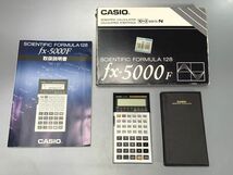 5-152-60　CASIO 関数電卓　fx-5000F SCIENTIFIC FORMULA 128　取扱説明書　ケース　元箱付き_画像1