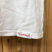 Diamond SUPPLY CO. ◇ ダイアモンドサプライ 半袖Tシャツ トップス カットソー プリントTシャツ BIGロゴ 白 カジュアル 古着 メンズM_画像4