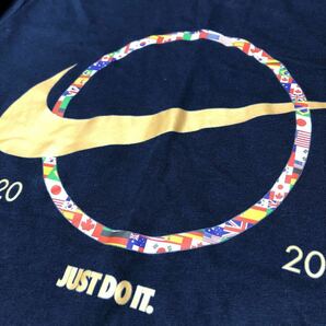 NIKE◇ナイキ 半袖Tシャツ トップス カットソー ロゴプリント JUST DO IT. 2020 国旗 綿100% 紺 スポーツウェア メンズSの画像8