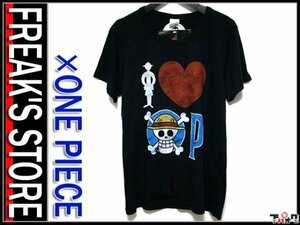 60■フリークスストア×ワンピース I LOVE OP 半袖Tシャツ 黒M FREAK'S STORE 漫画ONE PIECE