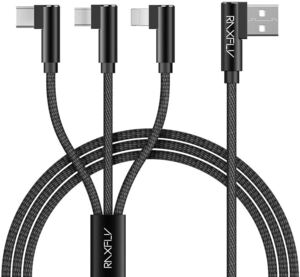 3in1 usbケーブル iphone 充電ケーブル usb type c micro usb ケーブル 1.2m 急速充電 高速データ転送 lightning typec ケーブル103 3-3