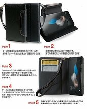 Huawei P8 Lite ケース レザー手帳型ケース ブラウン(無地) ファーウェイ p8ライト カードポケット付き スマホカバー ストラップ付_画像3