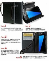 S7 edge SC-02H SCV33 手帳型ケース ライム(柄)ギャラクシー s7エッジ ドコモ カード収納付 スマホカバー docomo ストラップ付_画像3