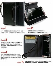 au INFOBAR A03 手帳型ケース ピンク(無地)インフォバー a03 au カード収納付 スマホカバー エーユー_画像3