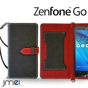 Zenfone Go ZB551KL ケース(ブラック)ベスタ ゼンフォンゴー 手帳型ケース カード収納付カバー ボタン式 閉じたまま通話可