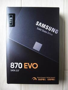 新品未開封　Samsung SSD　870 EVO　MZ-77E1T0B/IT　／　SATA 内蔵2.5型　容量1TB(1000GB)　読込560MB/s　書込530MB/s gt