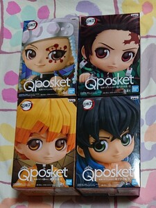 鬼滅の刃 Qposket フィギュア4点セット (宇髄天元/竈門炭治郎/我妻善逸/嘴平伊之助) Aカラー