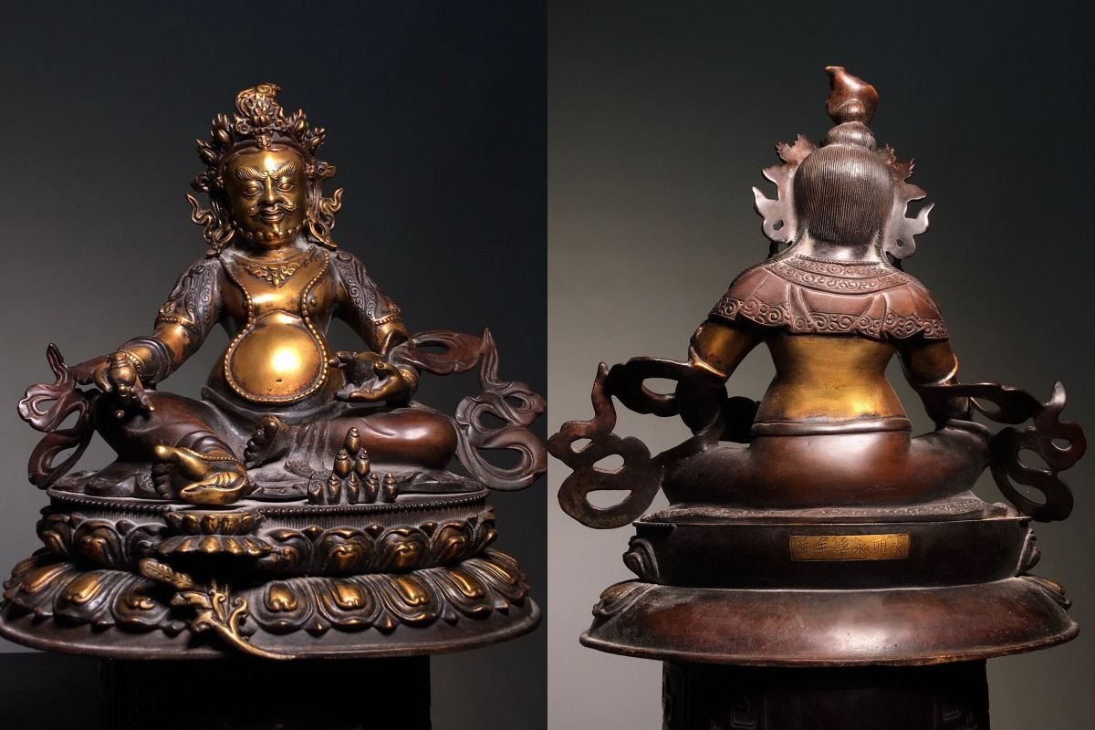 純銅  強巴仏  未来仏  密教弥勒仏  仏像置物7