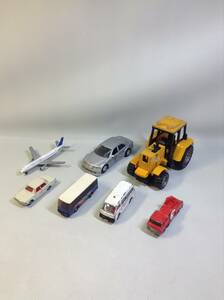 A2775☆おもちゃの車 7台セット まとめ トミカ TOMICA×2 WELLY×1 Maisio×1 ミニカー 飛行機 消防車 バス 東京消防庁 車 おもちゃ 中古