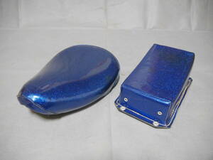 NOS 60'S MACO Solo seat pili on pad blue Vintage original Harley Knuckle bread shovel chopper BATES Bay tsu Giulia -liK