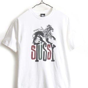 00s 希少サイズ S ■ ステューシー ロゴ プリント 半袖 Tシャツ ( メンズ レディース ) 古着 00年代 オールド STUSSY ロゴT プリントT OLDの画像1