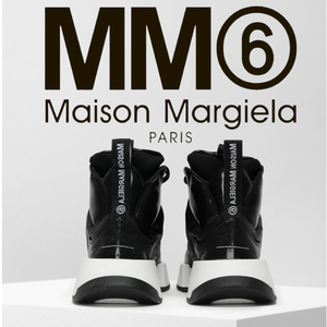 ◆新品◆MM6 マルジェラ ハイトップスニーカー黒BLACK　厚底