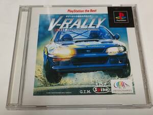 【美品】PS1-Vラリー /V-RALLY/洋ゲー/スパイク/SPIKE/スバル・インプレッサ