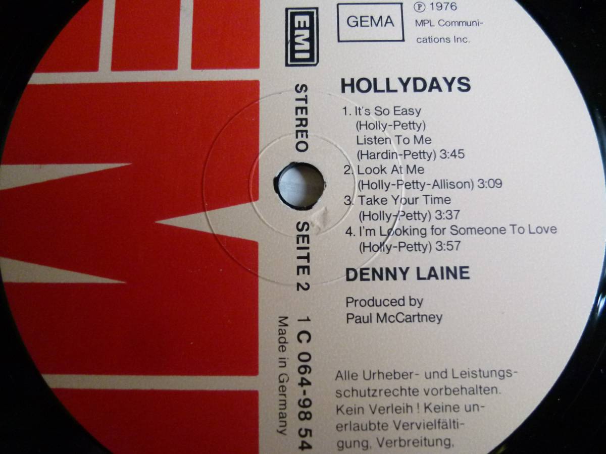 人気の DENNY LAINE HOLLY DAYS UK EMI オリジナル starehegirlscentre