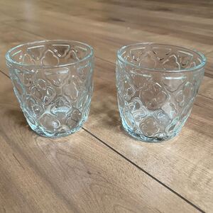 新品 2個セット エンボス グラス モロッカン