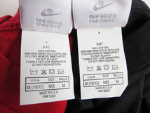 【赤＆黒 2枚セット】新品 USA製 90's NIKE ナイキ 無地Tシャツ【メンズS程度】丸胴 デッドストック Michael Jordan D133-01-0012_画像7