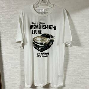 NISSAN 日産自動車 スカイライン R34 SKYLINE GTR BNR34 GT ジーティーアール サイズはL 半袖Tシャツ GTRTシャツ JDC (新品未使用)