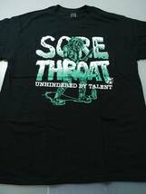 SORE THROAT Ｔシャツ unhindered by talent 黒L / discharge doom anti cimex shitlickers anal cunt Seven Minutes of Nausea_画像1