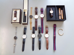 13点セット まとめて ジャンク Daniel Wellington ダニエルウェリントン 腕時計 替えベルト バングル 大量の商品画像